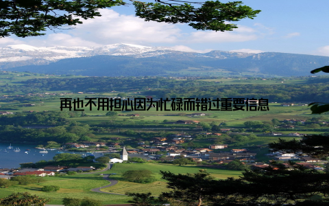 再也不用担心因为忙碌而错过重要信息