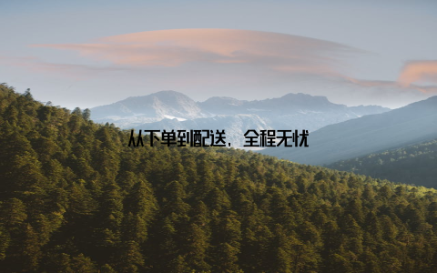 从下单到配送, 全程无忧