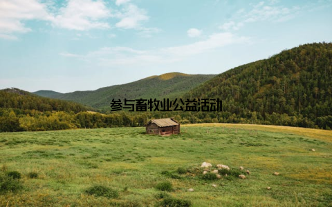 参与畜牧业公益活动