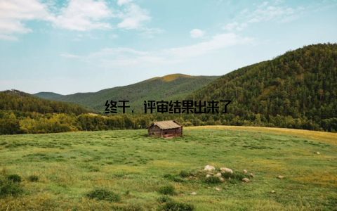 终于, 评审结果出来了