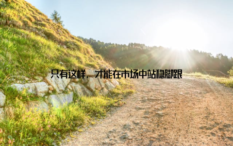 只有这样, 才能在市场中站稳脚跟