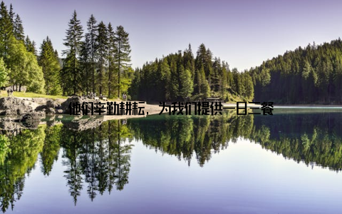 他们辛勤耕耘, 为我们提供一日三餐