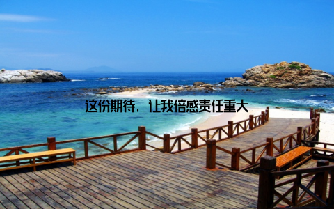 这份期待, 让我倍感责任重大