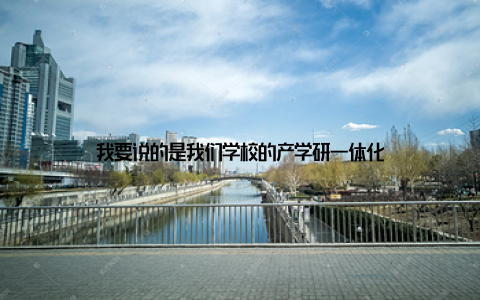 我要说的是我们学校的产学研一体化