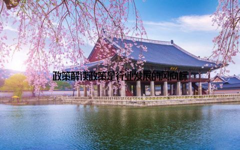 政策解读政策是行业发展的风向标