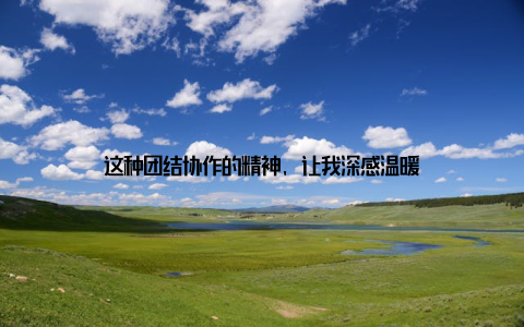 这种团结协作的精神, 让我深感温暖