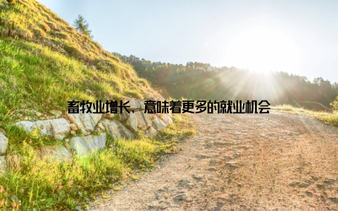 畜牧业增长, 意味着更多的就业机会