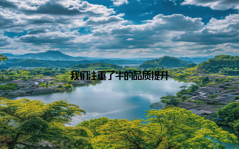 我们注重了牛的品质提升