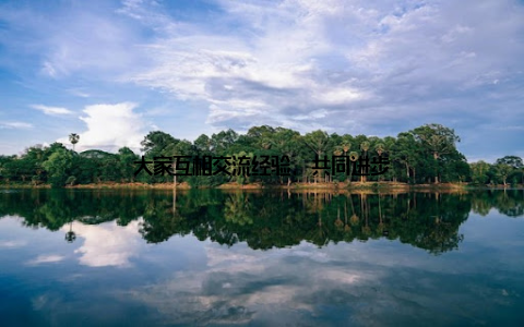 大家互相交流经验, 共同进步