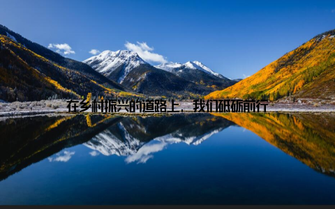 在乡村振兴的道路上, 我们砥砺前行