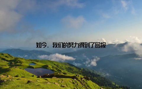 如今, 我们的努力得到了回报