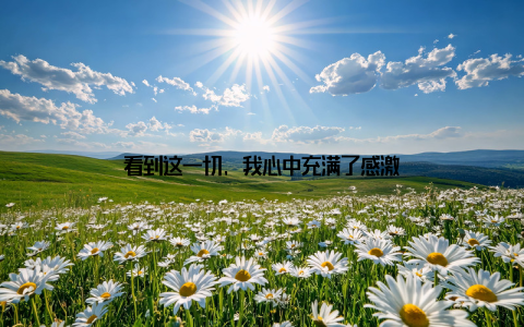 看到这一切, 我心中充满了感激