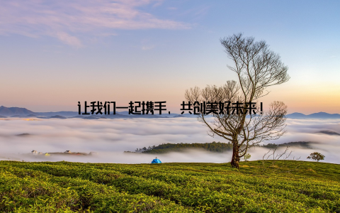 让我们一起携手, 共创美好未来!