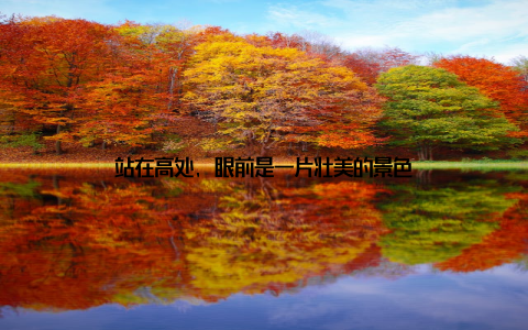 站在高处, 眼前是一片壮美的景色