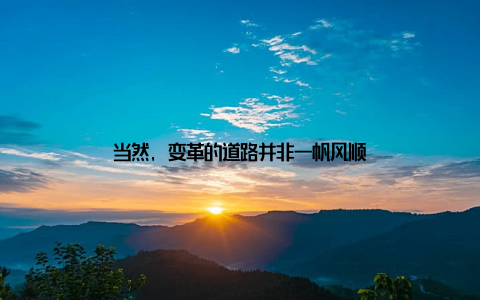 当然, 变革的道路并非一帆风顺